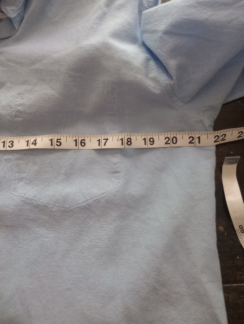 Light Blue Ruffle Collar Button-Up Shirt - Picture 10 of 10